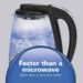 Hamilton beach 1.7-liter soft blue illuminated glass kettle