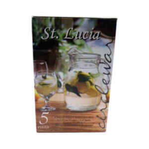 St Lucia 5 pc glass set