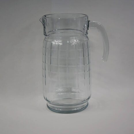 Windowpane glass pitcher