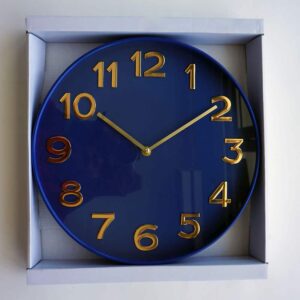 Analog Clock 12”, Blue,