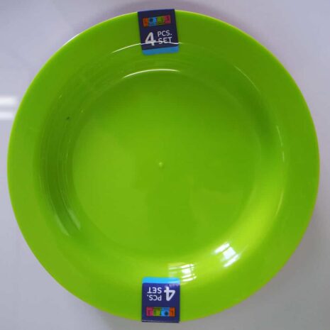 Lotus Home Collection 4pc Plastic Plate Set Green