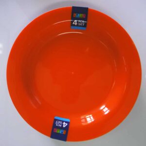 Lotus Home Collection 4pc Plastic Plate Set - Orange