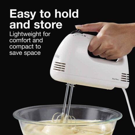 Proctor Silex 5 Speed Easy Mix Electric Hand Mixer - White