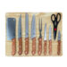 Gibson Broadleaf 10-Piece Knife Set with Pine Wood Cutting Board