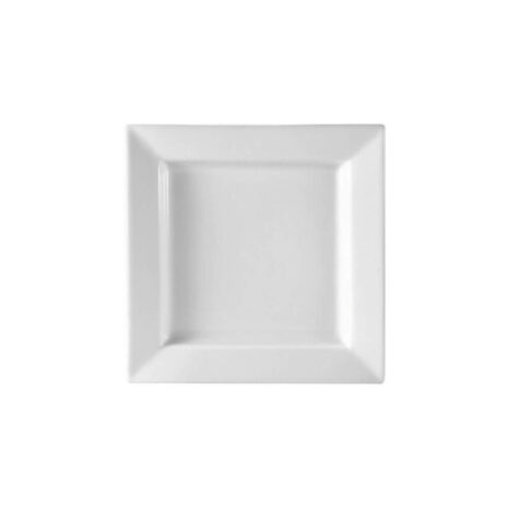 White 10” Porcelain Thick Square Plate