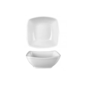 White 10” Porcelain Square Bowl