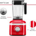 KitchenAid 3spd Ice Crushing Blender - Passion Red