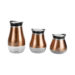 Home Basics Glass Food Storage Container Set, Copper