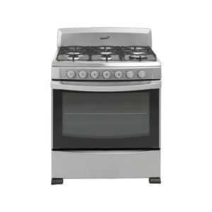 Acros 30” 6-Burner Gas Stove with Stainless Steel Top - Silver