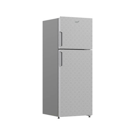 Acros 13cft Top/Bottom Mount Fridge, No Frost - Silver Patterned