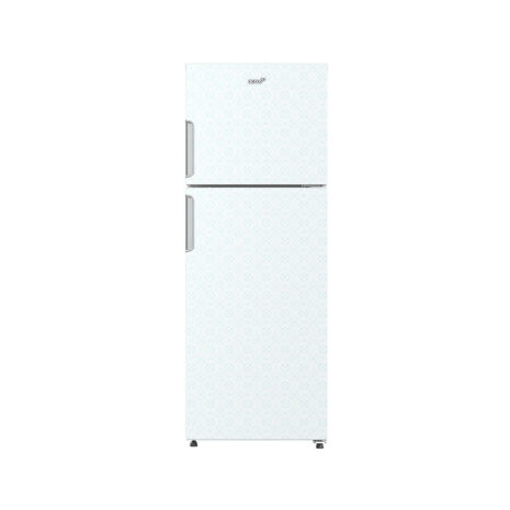 Acros 13cft Top/Bottom Mount Fridge, No Frost - White Patterned