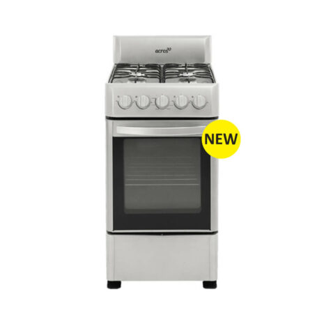 Acros 20” 4-Burner Gas Stove with Stainless Steel Top - White