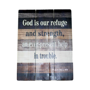 “Psalms 46:1” Décor Wooden Plaque