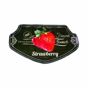 ‘Strawberry’ Kitchen Mat, Green, Red, White, Grey and Black