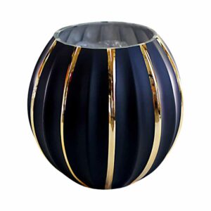 Ceramic Vase ‘Gold and Black’- 100574