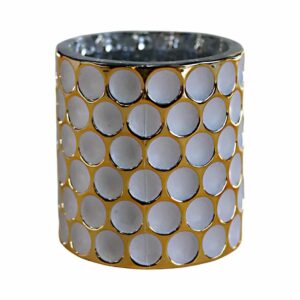 Ceramic Vase ‘Gold and White' - 100579