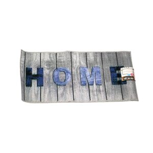 Kitchen Mat ‘Home’, Grey, Blue and Black