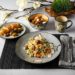 Gibson Elite Dakari 16Pcs Dinner Set (Grey Cream Flower Pattern)