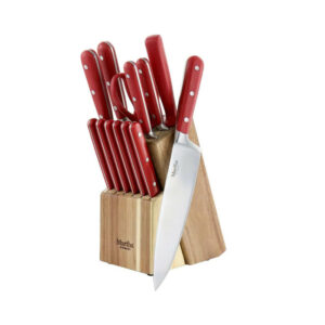 Martha Stewart Stainless steel 14 Piece Cutlery Set - Red